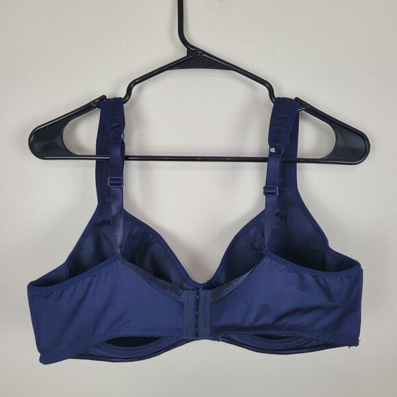 Izod Womens 38C Navy Blue Lightly Padded Underwire Bra GUC Minimal Wear - Picture 3 of 5